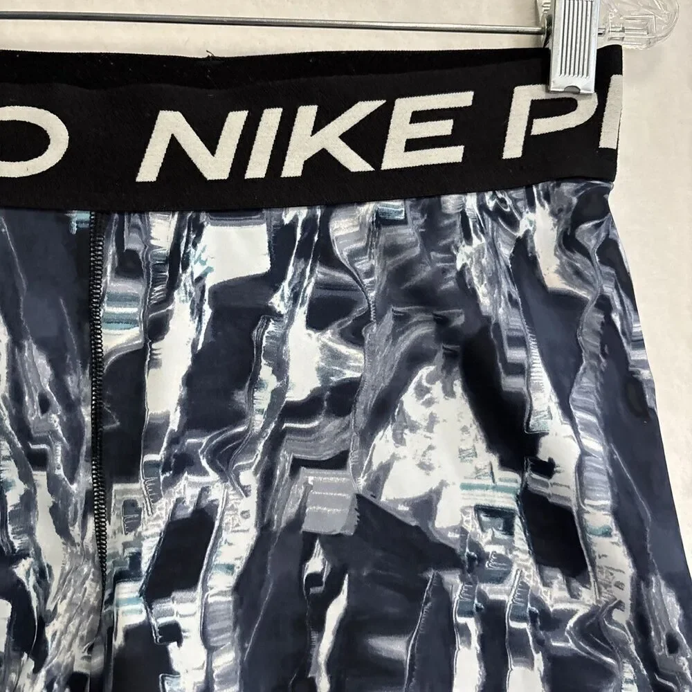 Nike Pro Dri-FIT Bike Shorts Abstract Print Athletic Compression Women's Medium